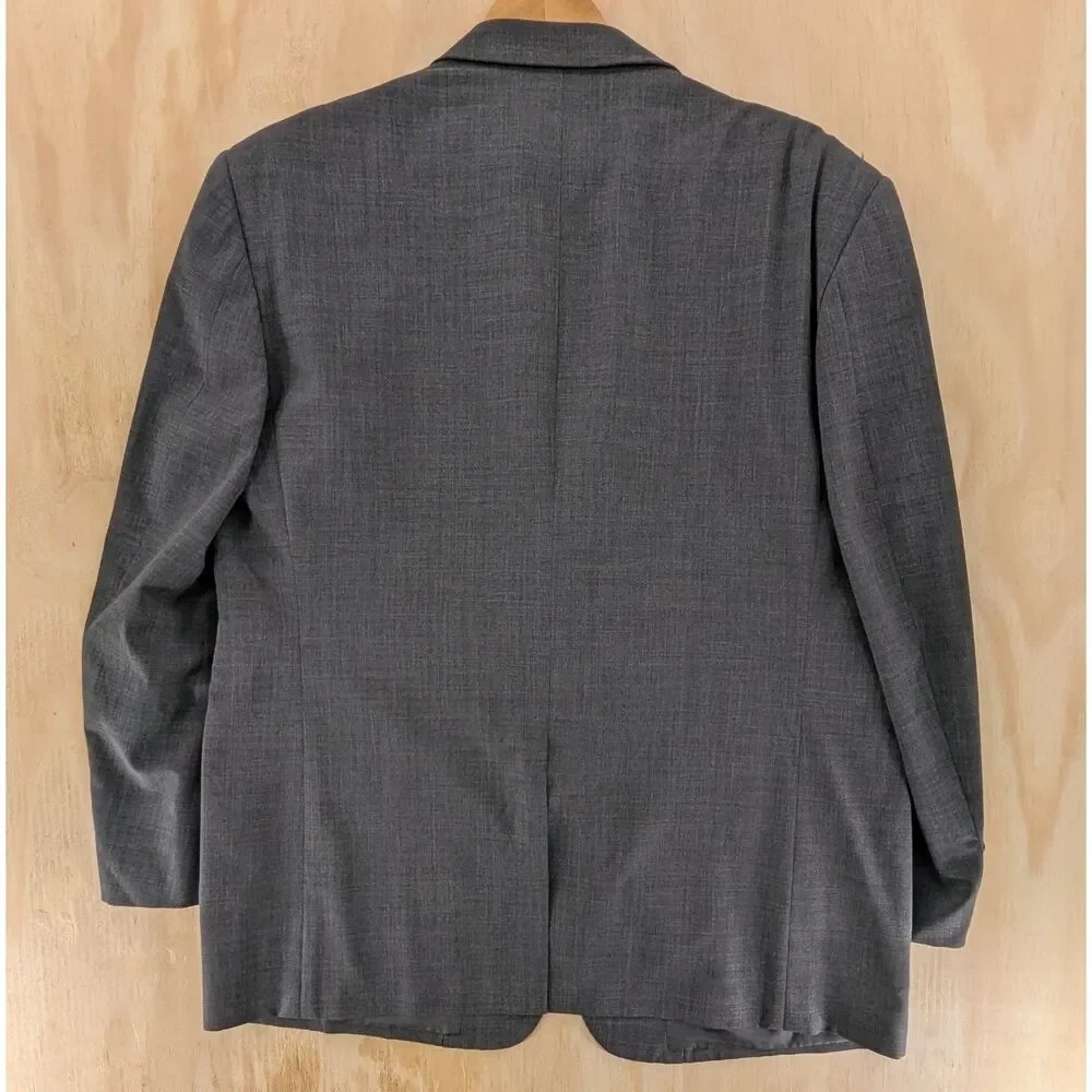 Brooks Brothers Brooks Cool 46R Sport Coat Blazer Jacket Gray Partly Lined EUC